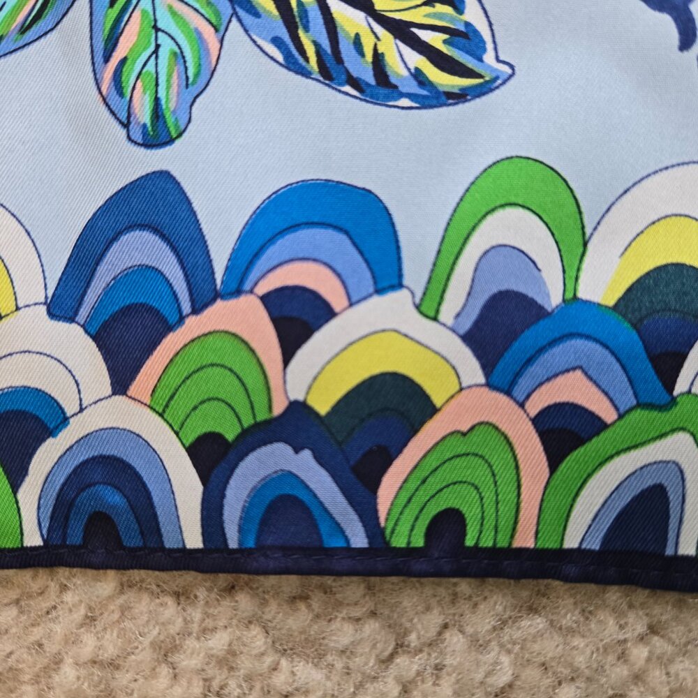 NEW Echo Square Silk Scarf Blue Birds - Picture 9 of 10